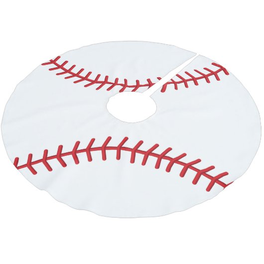 Weihnachtsbaseball-Sport-Liebhaber Polyester Weihnachtsbaumdecke (Schrägansicht)
