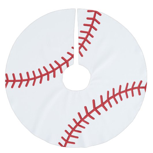 Weihnachtsbaseball-Sport-Liebhaber Polyester Weihnachtsbaumdecke (Vorderseite)