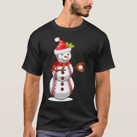 WeihnachtsBaseball T - Shirt für Kinder Männer Bal (Vorderseite)