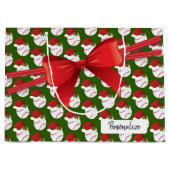 WeihnachtsBaseballmuster - Groß Große Geschenktüte (Vorderseite)