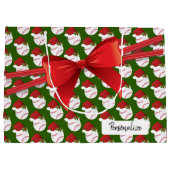 WeihnachtsBaseballmuster - Groß Große Geschenktüte (Rückseite)