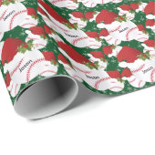 WeihnachtsBaseballs | DIY Name Geschenkpapier (Rolleneckpunkt)