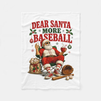 Weihnachtsbaseballspieler lieber Santa mehr Baseba Fleecedecke