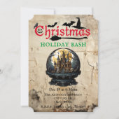 Weihnachtsbash im Gotischen Haus Halloween Einladung (Vorderseite)