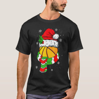 Weihnachtsbasketball Ball Santa Hut Sport Xmas 1 T-Shirt