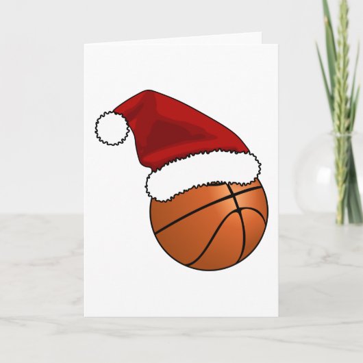 Weihnachtsbasketball Feiertagskarte (Vorderseite)