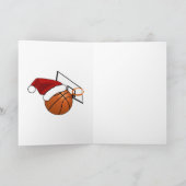 Weihnachtsbasketball Feiertagskarte (Innenseite)