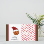 Weihnachtsbasketball Feiertagskarte (Stehend Vorderseite)