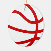 Weihnachtsbasketball Keramikornament (Links)