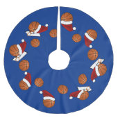 Weihnachtsbasketball Polyester Weihnachtsbaumdecke (Vorderseite)