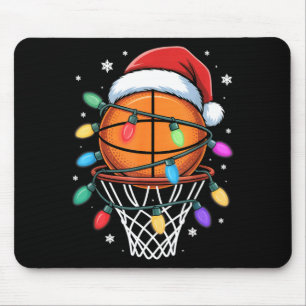 Weihnachtsbasketball Santa Hut Xmas Light Basketba Mousepad
