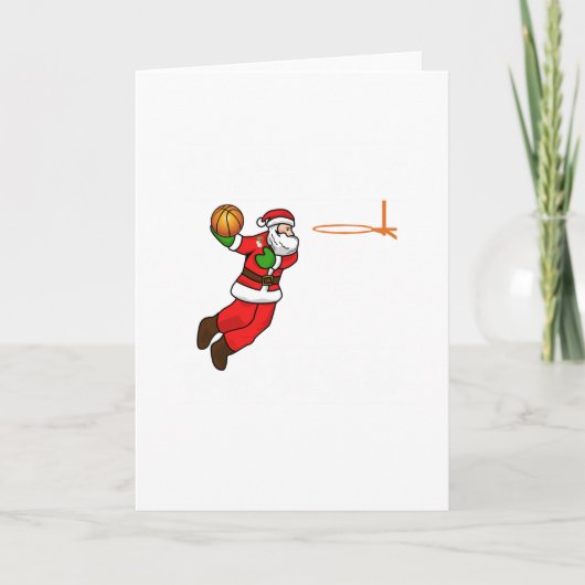 Weihnachtsbasketball-Spieler Feiertagskarte (Vorderseite)