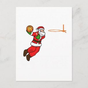 Weihnachtsbasketball-Spieler Feiertagspostkarte