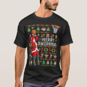 Weihnachtsbasketball-Spieler - Slam Dunk Ugly T-Shirt (Vorderseite)