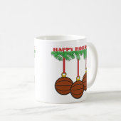 Weihnachtsbasketball-Tasse Kaffeetasse (VorderseiteRechts)
