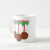 Weihnachtsbasketball-Tasse Kaffeetasse (Vorderseite Links)