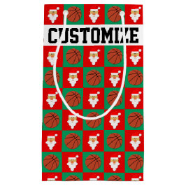 Weihnachtsbasketball und Name des benutzerdefinier Kleine Geschenktüte