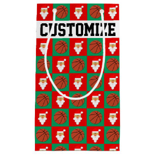 Weihnachtsbasketball und Name des benutzerdefinier Kleine Geschenktüte