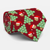 Weihnachtsbasketball Weihnachtsmannmützen Krawatte (Gerollt)