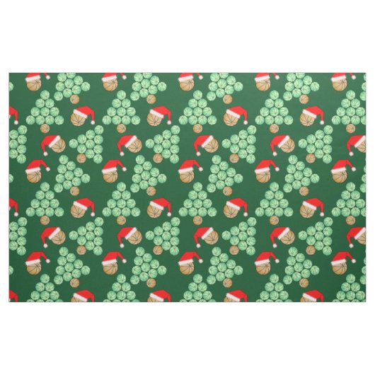 Weihnachtsbasketballbaum Stoff (Fat Quarter (45,7 x 55,9 cm))