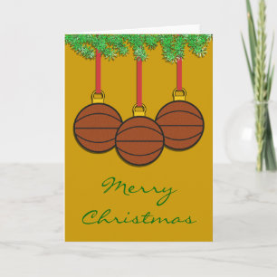 Weihnachtsbasketballkarte Feiertagskarte