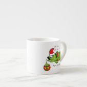 Weihnachtsbass Fischen Niedlicher Cartoon Espressotasse (Vorderseite Rechts)