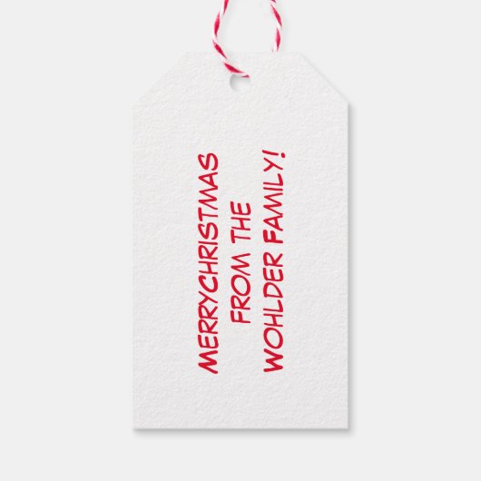 Weihnachtsbass Fischen Niedlicher Cartoon Geschenkanhänger (Rückseite)