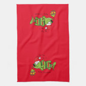 Weihnachtsbass Fischen Niedlicher Cartoon Geschirrtuch (Vertikal)
