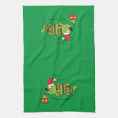 Weihnachtsbass Fischen Niedlicher Cartoon Geschirrtuch (Vertikal)