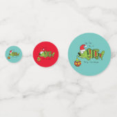 Weihnachtsbass Fischen Niedlicher Cartoon Konfetti (Vorderseiten)