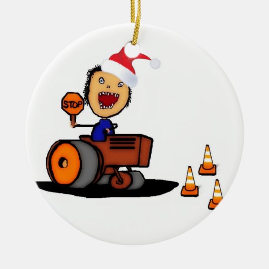 Weihnachtsbau Keramikornament (Vorne)