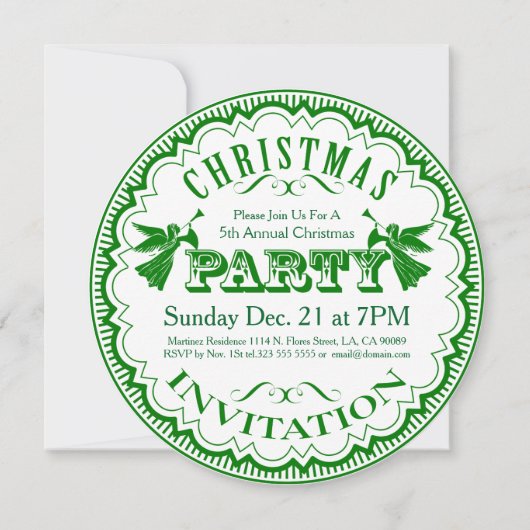 Weihnachtsbauart - Party Einladung (Rückseite)