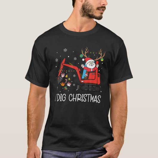 Weihnachtsbaubagger B T-Shirt (Vorderseite)