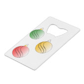 Weihnachtsbaubals Geldbeutel Flaschenöffner (Rückseite Schrägansicht)