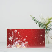 Weihnachtsbaubeldesign in Rot und Weiß Feiertagskarte (Stehend Vorderseite)