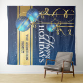 Weihnachtsbaubels luxuriöse Grüße-Wand Wandteppich (Beispiel (Horizontal))