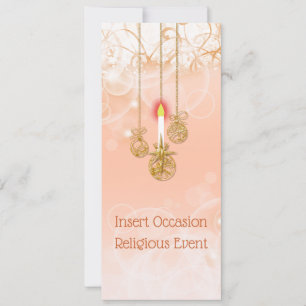 Weihnachtsbauble beleuchtete Kerzenblütenwirbel Einladung