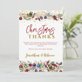 Weihnachtsbauble Dankeskarte (Stehend Vorderseite)