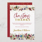 Weihnachtsbauble Dankeskarte (Vorne/Hinten)