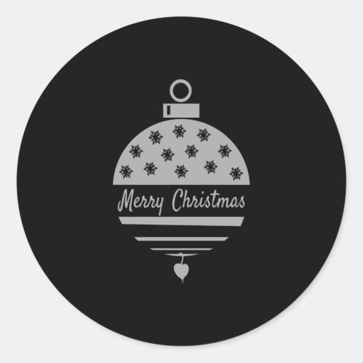 Weihnachtsbauble Frohe Weihnachten Runder Aufkleber (Vorderseite)