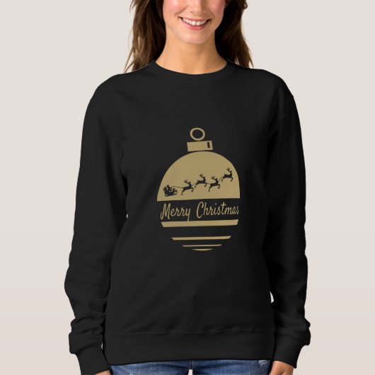 Weihnachtsbauble Frohe Weihnachten Sweatshirt (Vorderseite)