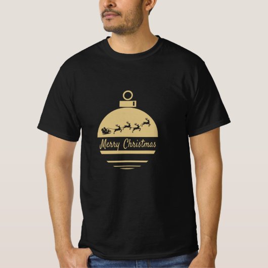 Weihnachtsbauble Frohe Weihnachten T-Shirt (Vorderseite)