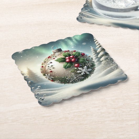 Weihnachtsbauble Untersetzer Verschiedene Formen G (angewinkelt)