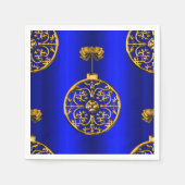 Weihnachtsbaubles auf Blue Serviette (Vorderseite)
