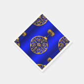 Weihnachtsbaubles auf Blue Serviette (Ecke)