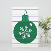 Weihnachtsbaubles Briefpapier (Stehend Vorderseite)