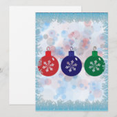 Weihnachtsbaubles Feiertagskarte (Vorne/Hinten)