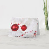 Weihnachtsbaubles Feiertagskarte (Rückseite)