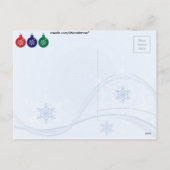 Weihnachtsbaubles Feiertagspostkarte (Rückseite)