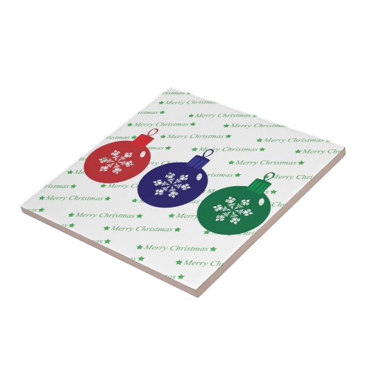 Weihnachtsbaubles Fliese (Seite)